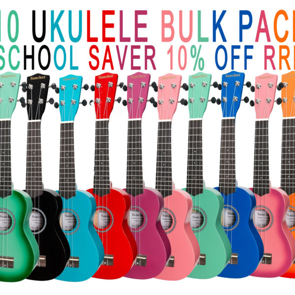 10 pack poster Colour burst ukulele